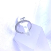 The ring is a fine diamond ring, a zircon ring, and a silver versatile style details Picture